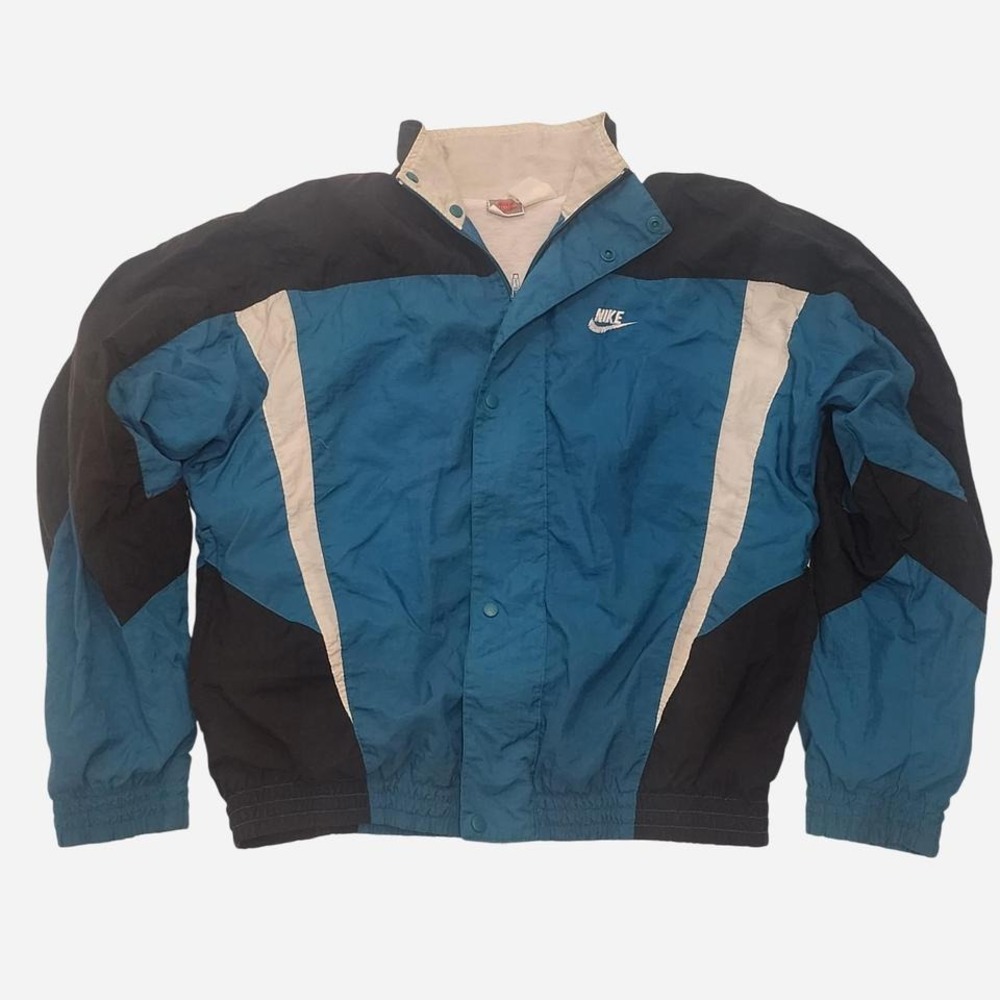 Nike Vintage 80s 90s blue black white windbreaker Tracksuit size medium